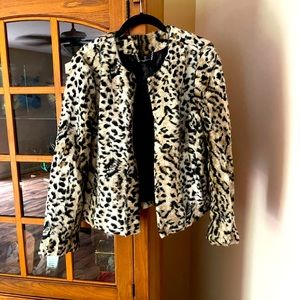 EXPRESS vintage leopard fur coat